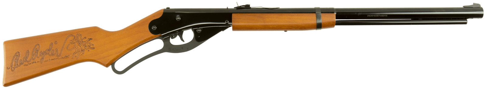 Daisy 991938803 Red Ryder Youth Spring Piston 177 650rd Reservoir Smooth Bore Steel Barrel, Black Receiver, Blade & Ramped Front/Fixed Open Rear Sights, Hardwood Stock, Crossbolt Trigger Block Safety