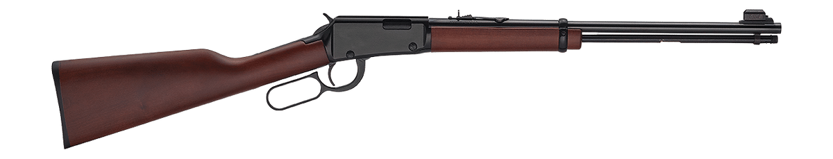 Henry H00122M Classic 22 WMR 12+1 18.50" Blued Round Barrel, Black Aluminum Grooved Receiver, American Walnut Straight Grip Stock