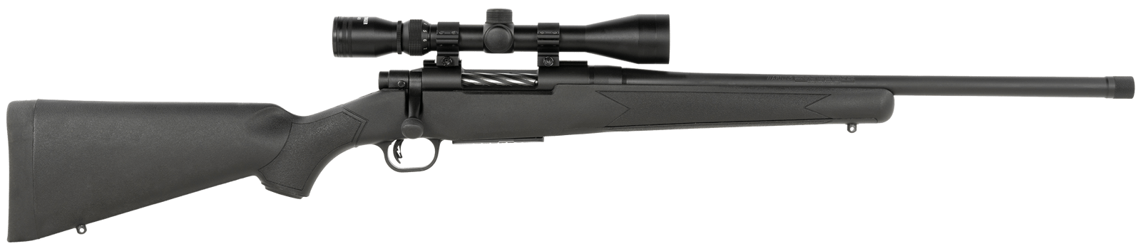 Mossberg 28212 Patriot  Full Size 400 Legend 4+1 20" Matte Blued Fluted Threaded Barrel, Drilled & Tapped Matte Blued Stainless Steel Receiver, Black Fixed Synthetic Stock 3-9x40mm Duplex, Right Hand