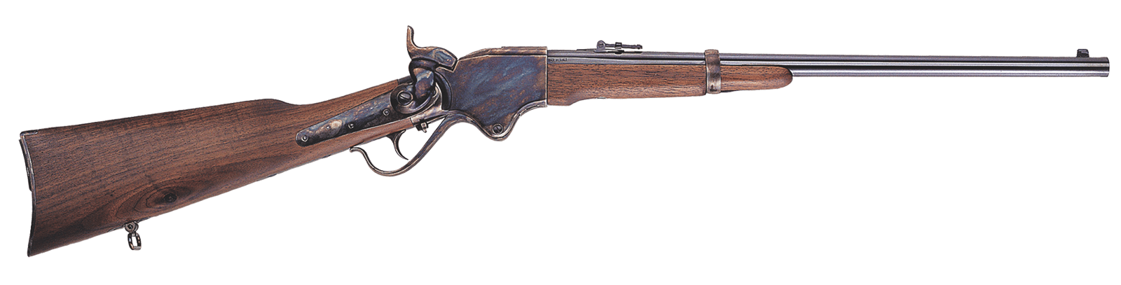 Cimarron AS530 1865 Spencer 45 Long Colt 7+1 20" Blued Round Barrel, Color Case Hardened Receiver, Walnut Stock, Right Hand