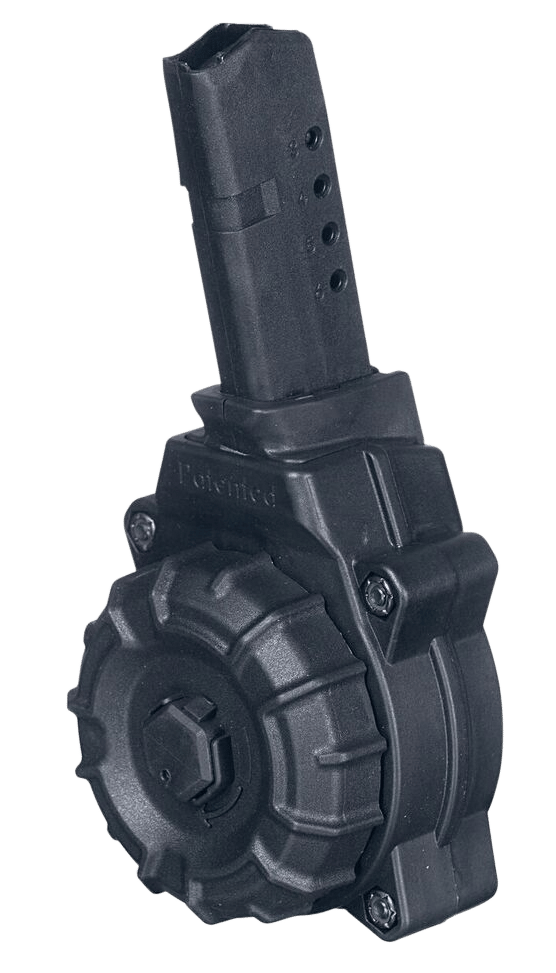 ProMag DRMA34 Standard  30rd Drum 9mm Luger Compatible w/ Glock 43 Black DuPont Zytel Polymer