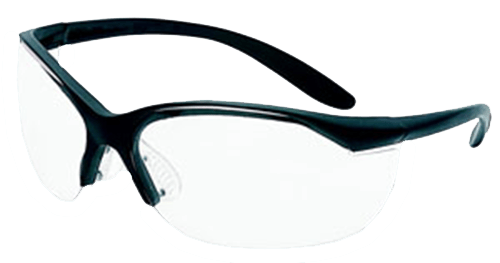 Howard Leight R01535 Uvex Vapor II Shooting Glasses Adult Clear Lens Anti-Fog Polycarbonate Black Frame