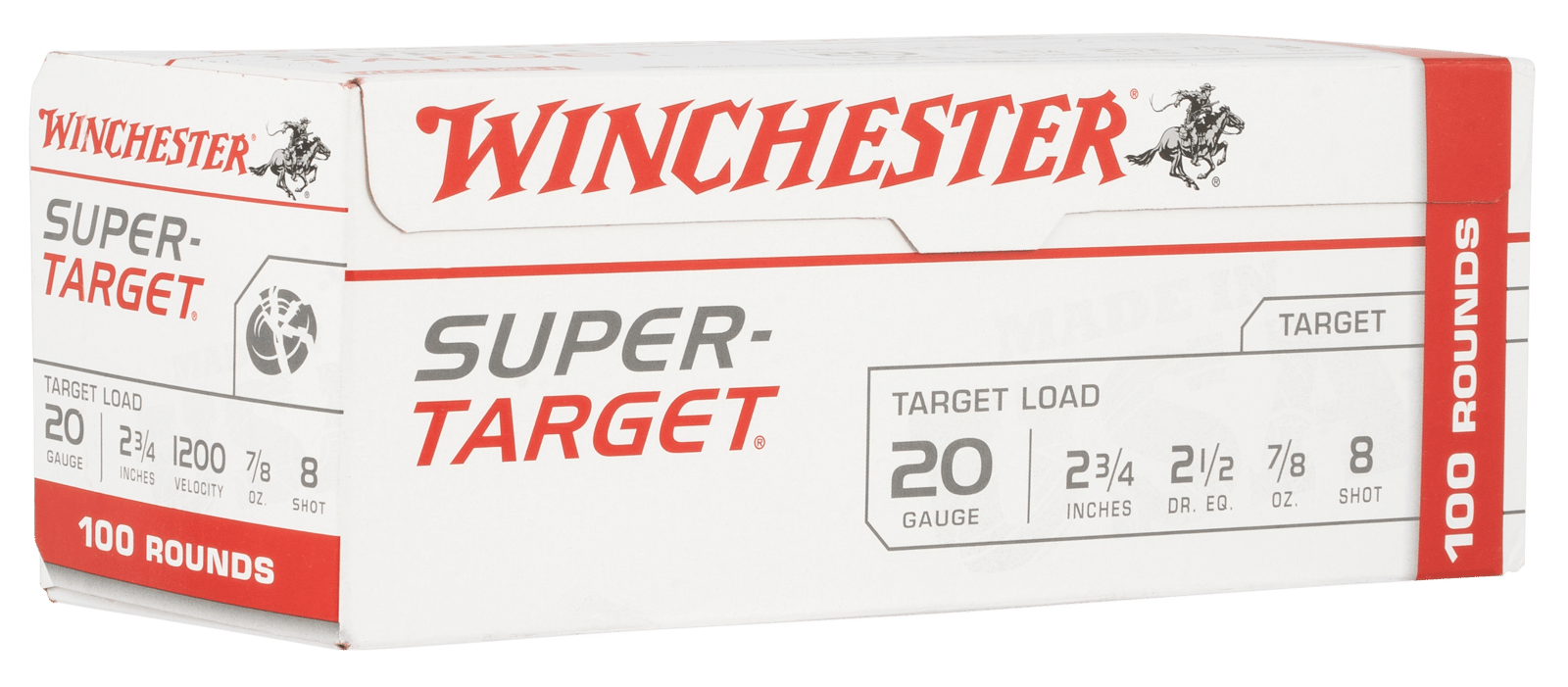 Winchester Ammo TRGT208VP Super-Target  20Gauge 2.75" 7/8oz 8Shot 100 Box/2 Case *Value Pack