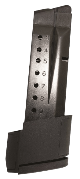 ProMag SMI28 Standard  10rd Extended 9mm Luger Fits S&W M&P Shield Blued Steel (Except Shield EZ Variant)