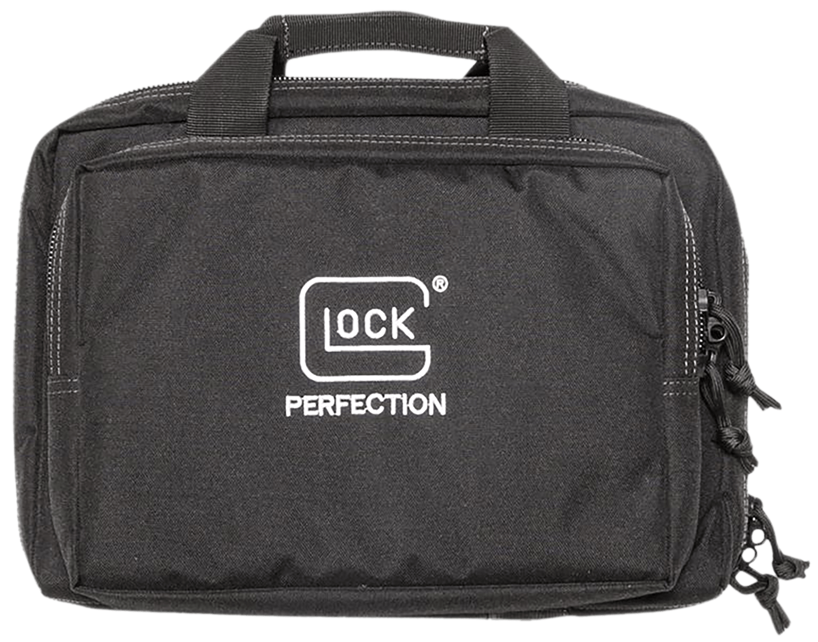 Glock AP60300 Double Pistol Case  Dual Padded Compartments, 5 Internal Mag Holders, 3 Zippered Compartments, Carry Handle, Black  12.5"x9.5"x4.5"