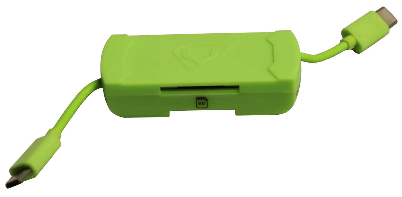 HME HMESDCRAND Memory Card Reader Android Compatible With Tablets w/Micro USB & USB Connector Up To 256GB Black/Green