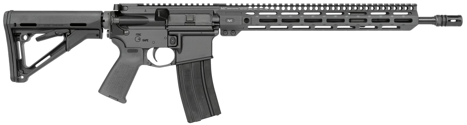 Midwest Industries MIFN16CRM14 Lightweight  223 Wylde 16" 30+1 Black Hard Coat Anodized Rec with 14" M-Lok Black 6 Position Magpul CTR Stock Black Magpul MOE Grip Right Hand