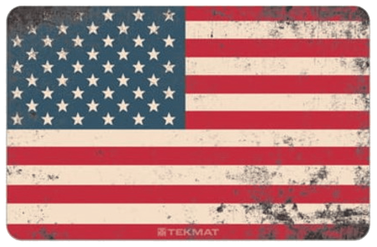 TekMat TEKR17USFLAG01 Old Glory Cleaning Mat Red/White/Blue Rubber 11"x17" American Flag