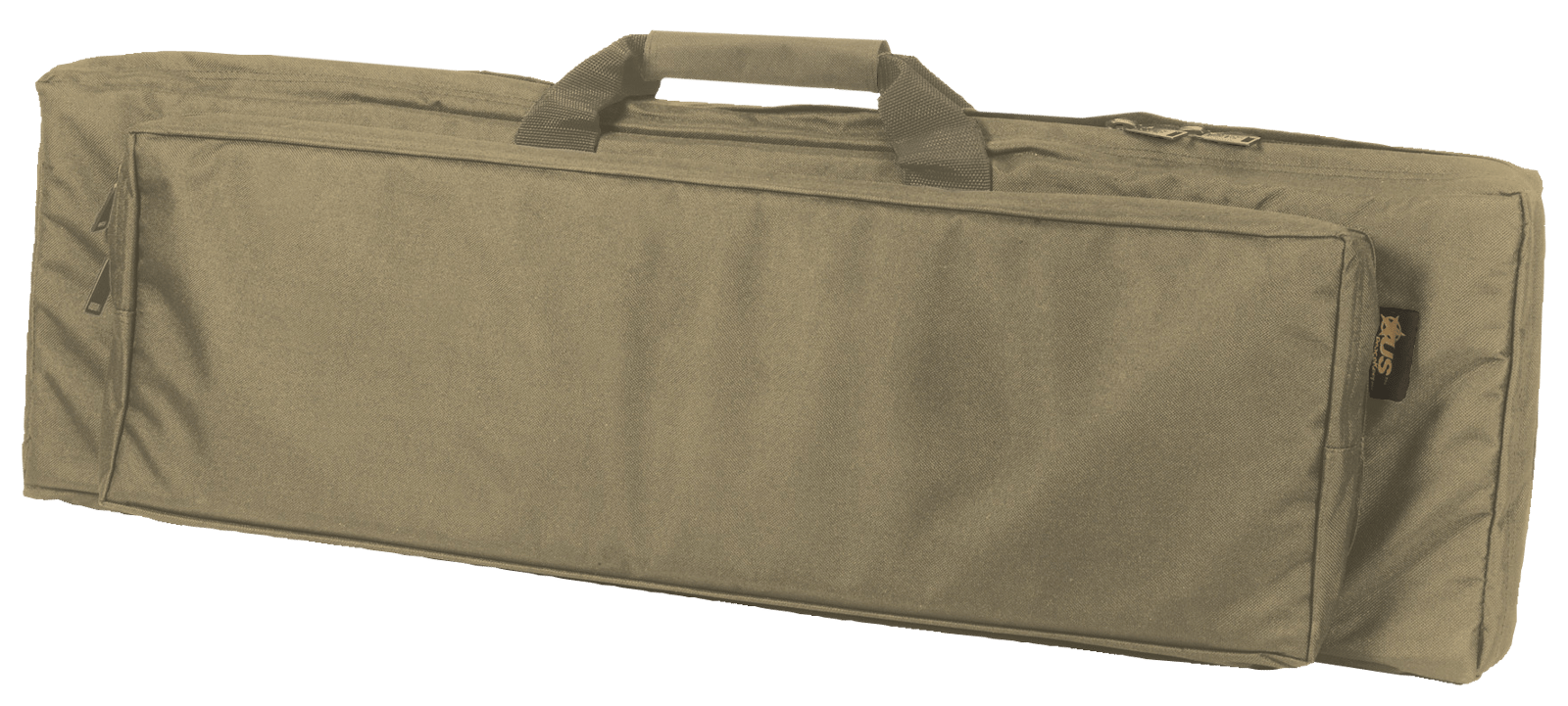 US PeaceKeeper P40036 RAT Case Water Resistant Tan 600D Polyester w/ Padding Adjustable Straps Air Vents & Front Pocket w/ Triple Mag Pouch