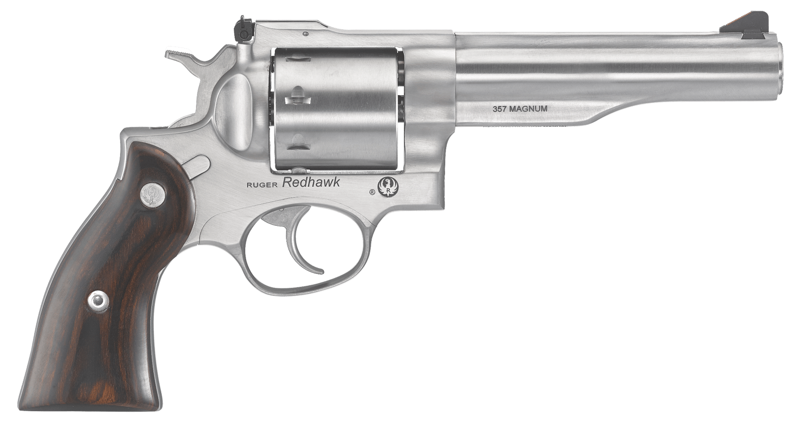 Ruger 5060 Redhawk  357 Mag  5.50" Barrel 8rd Triple-Locking Cylinder, Satin Stainless Steel, Hardwood Grip, Transfer Bar Safety