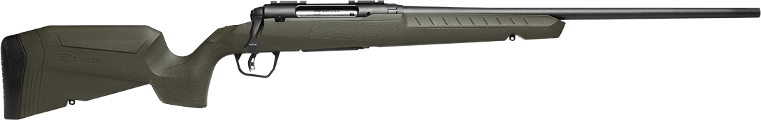 Savage Arms 32111 Axis 2 Compact 350 Legend 4+1 20" Matte Black Heavy Sporter Barrel, Matte Black Drilled & Tapped Carbon Steel Receiver, Fixed OD Green Synthetic Stock, Right Hand