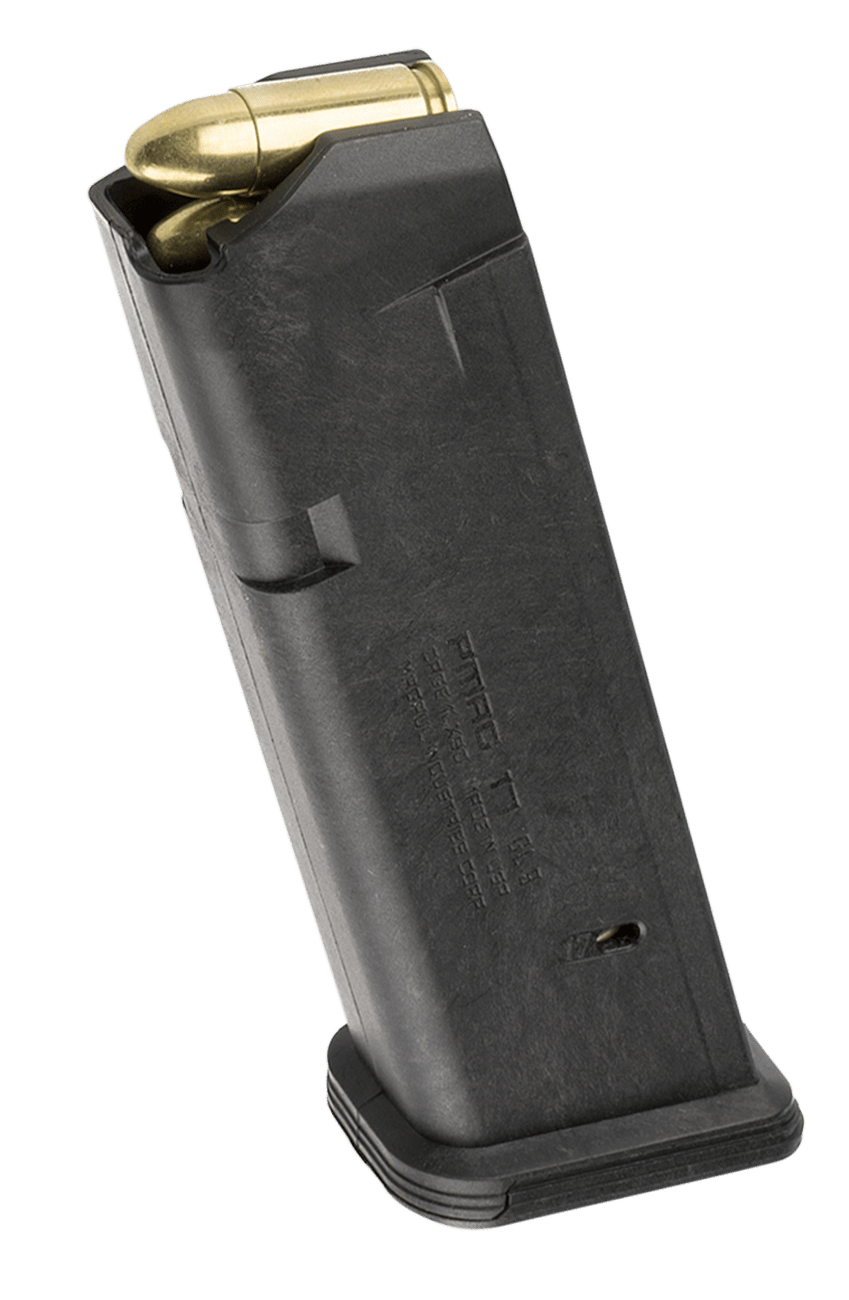 Magpul MAG546BLK PMAG GL9 17rd 9mm Luger Compatible w/Glock 17/19/26/34/45 Black Polymer