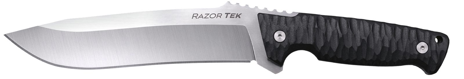 Cold Steel CSFX65RZR Razor Tek  EDC 6.50" Fixed Clip Point Plain Satin 4116 Krupp SS Blade, 6.13" Black Textured