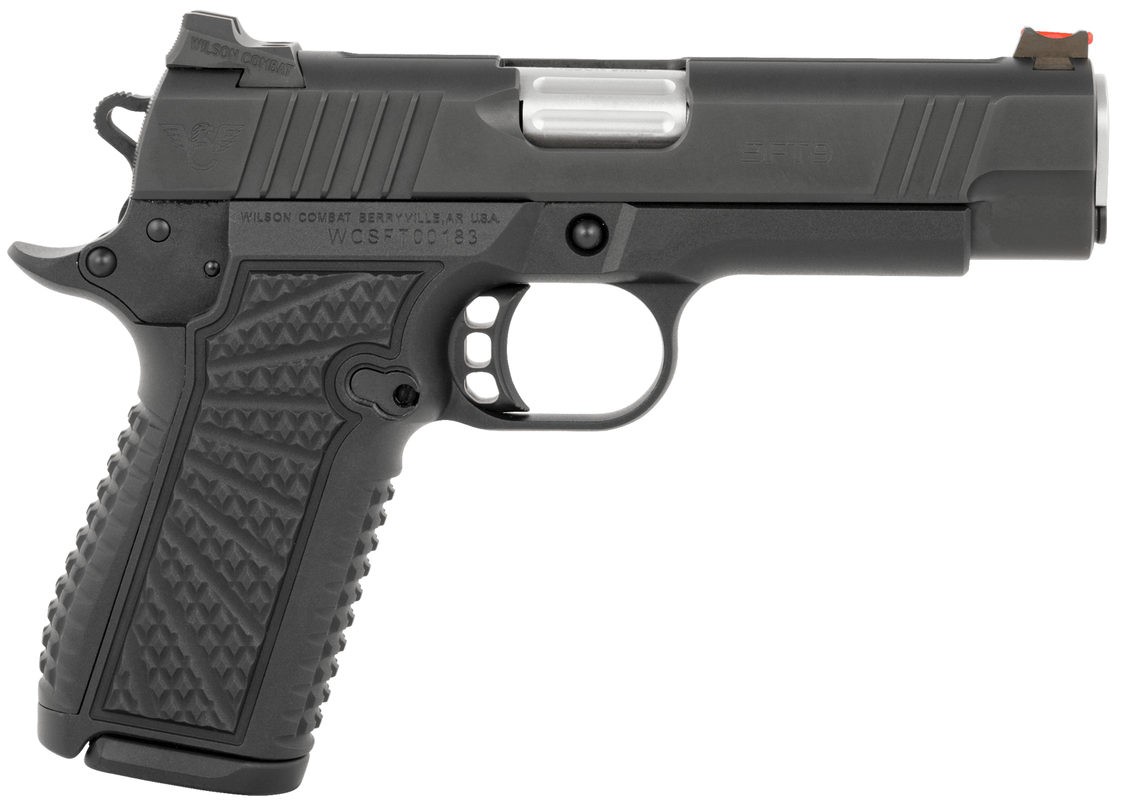 Wilson Combat SFT9CM42 SFT9  9mm Luger 15+1 (2) 4.25" Stainless, Black, Beavertail Frame, Integrated Grips, Fiber Optic Sights