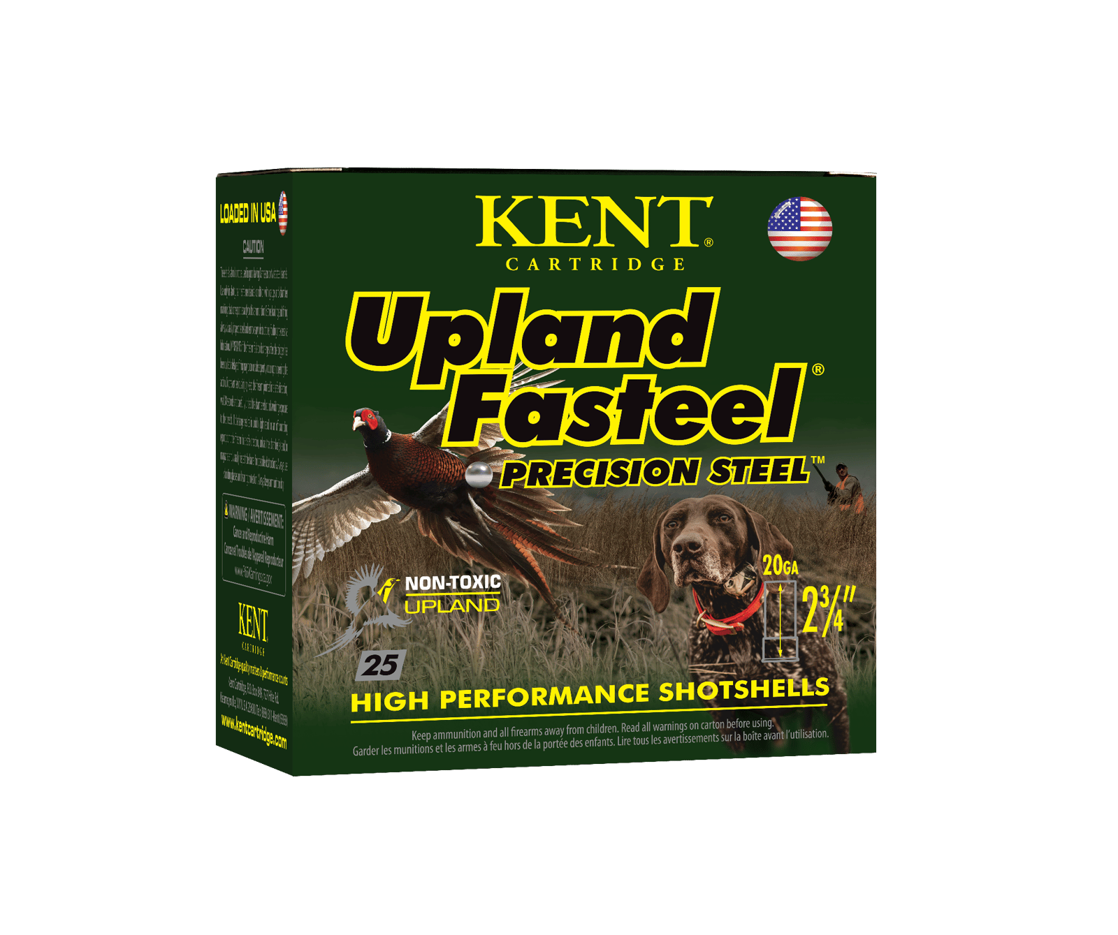 Kent Cartridge K202US245 Upland Fasteel  20Gauge 2.75" 7/8oz 5Shot 25 Per Box/10 Case
