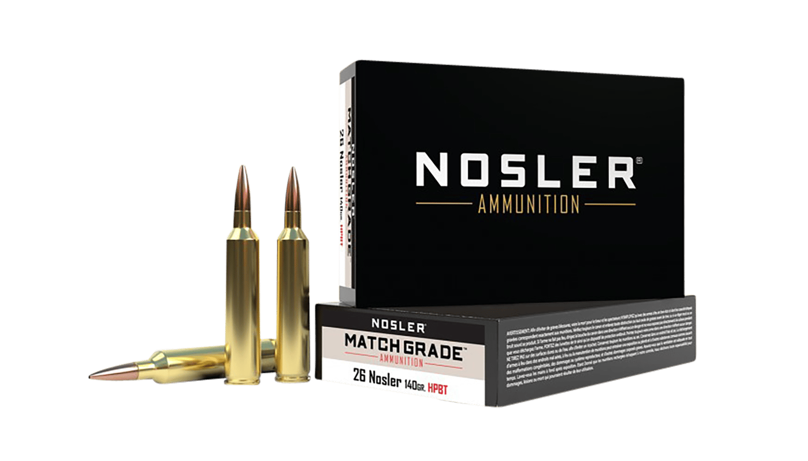 Nosler 51288 Match Grade  26Nosler 140gr Custom Competition Hollow Point Boat Tail 20 Per Box/10 Case