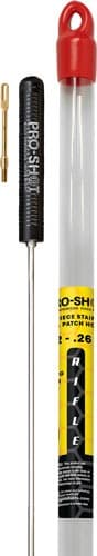PRO SHOT STAINLESS 1PC PISTOL CLEANIN ROD 18" .22 CAL & UP