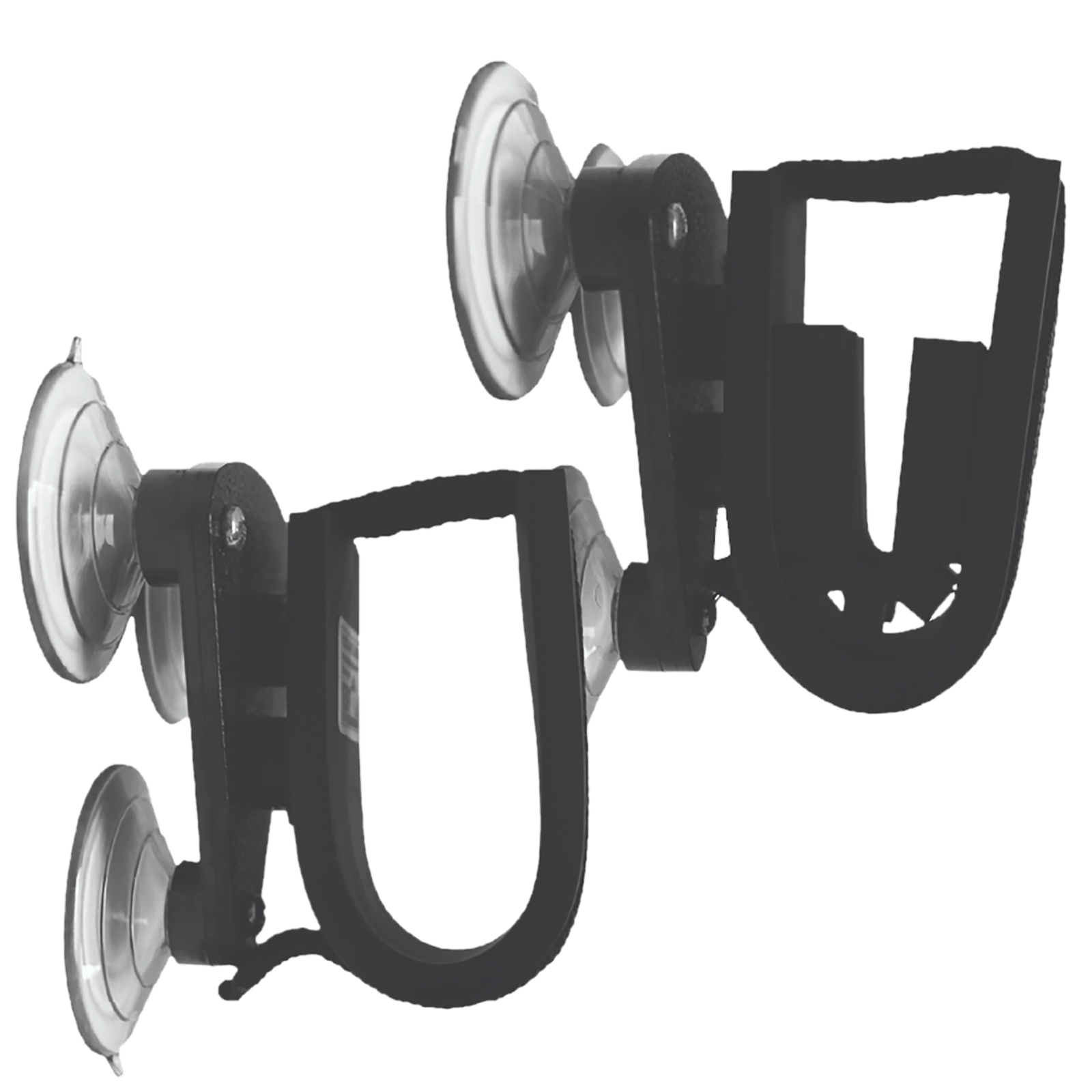 Rugged Gear 10010 Suction Cup Gun Holder Black Metal