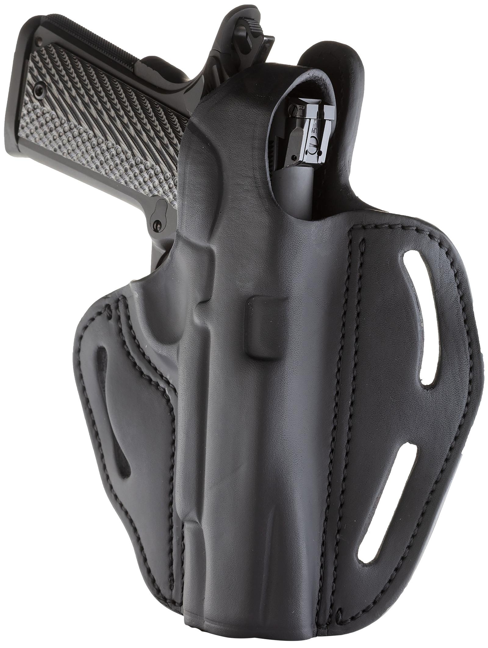 1791 Gunleather BHX1CLSBLR BHX  OWB Size 01 Stealth Black Leather Belt Slide Fits 4"-5" 1911 Right Hand