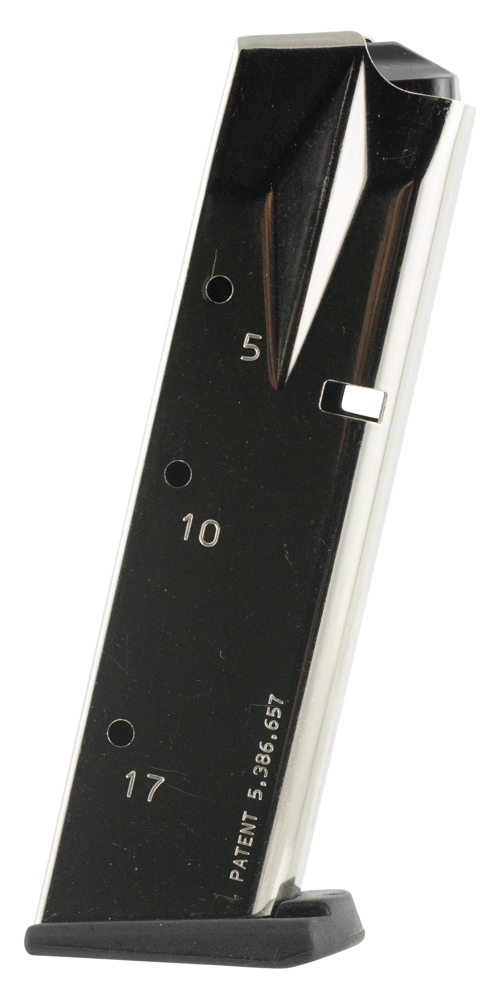 Mec-Gar MGSW5917N S&W  Nickel 17rd 9mm Luger for S&W 5900 Series/910/915/659