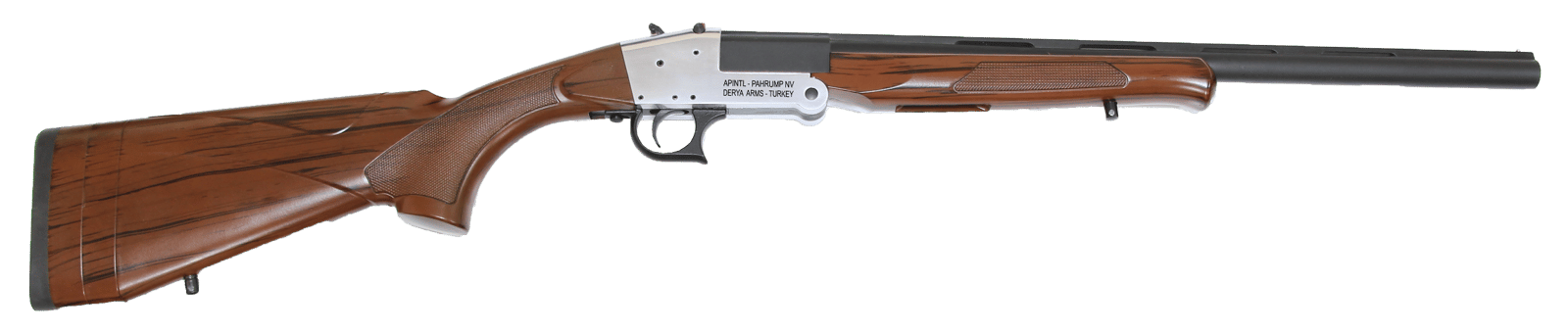 Rock Island TK105 Traditional Single Shot 20 Gauge with 20" Black Parkerized Barrel, 3" Chamber, 1rd Capacity, Silver Anodized Metal Finish & Woodgrain Finish Synthetic Stock Right Hand (Full Size)