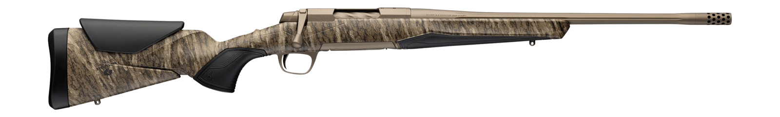 Browning 036147298 X-Bolt 2 Speed SPR Full Size 7mm PRC 3+1 20" Smoked Bronze Cerakote Fluted Threaded Barrel, Smoked Bronze Cerakote Steel Drilled & Tapped Receiver, Mossy Oak Bottomland Adj Vari-Tec