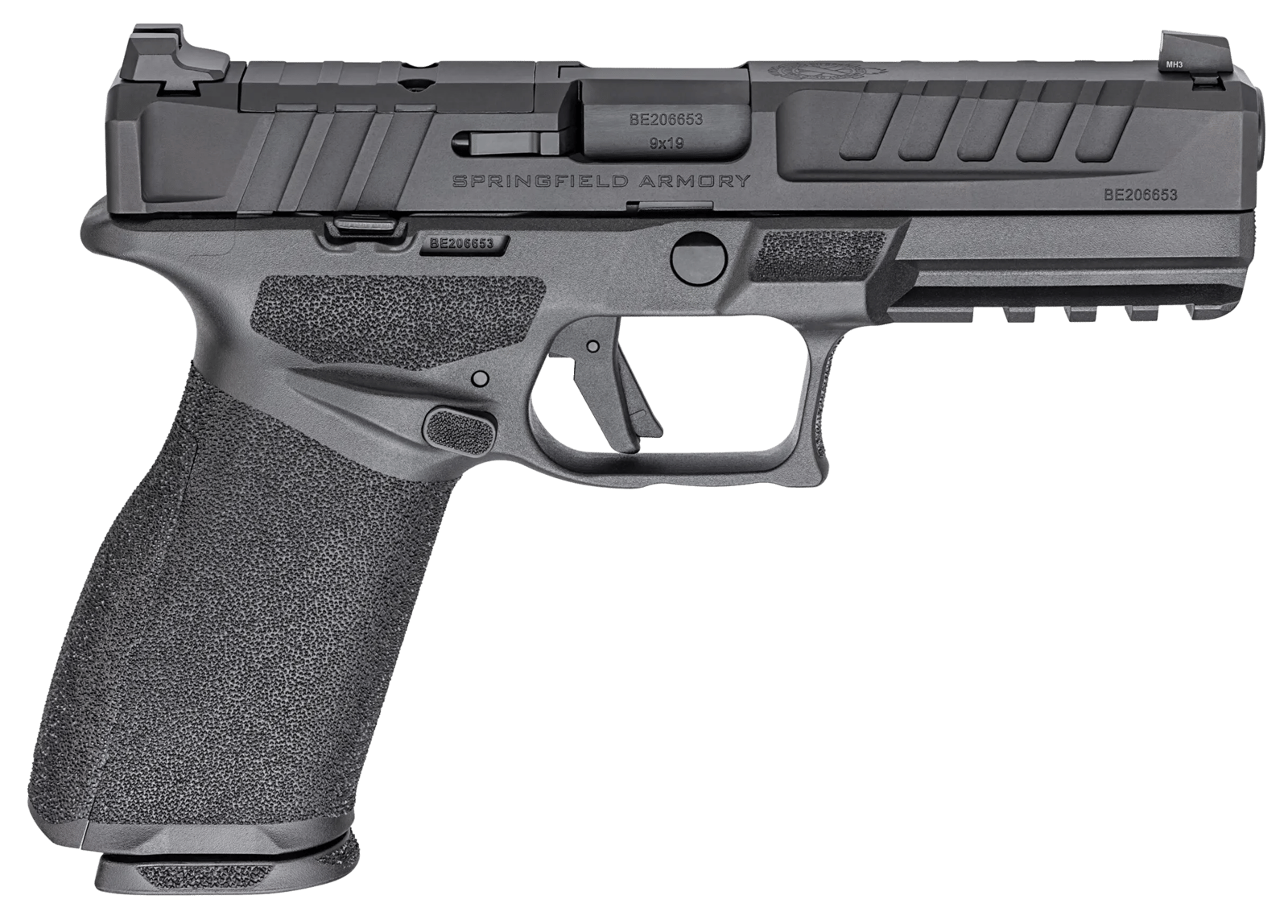 Springfield Armory EC9459BU Echelon  Full Size 9mm Luger 20+1 4.50" Black Melonite Steel Barrel & Optic Ready/Serrated Steel Slide, Black Polymer Frame w/Picatinny Rail, Textured Grip, 2 Mags