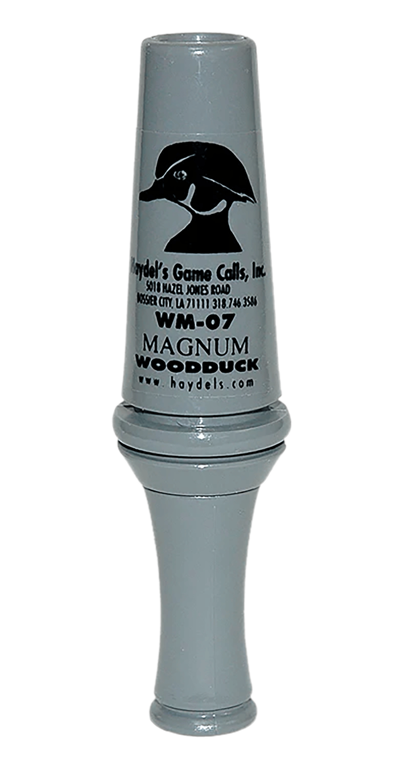 Haydel's Game Calls WM07 Magnum  Open Call Single Reed Wood Duck Sounds Attracts Ducks Gray Acrylic