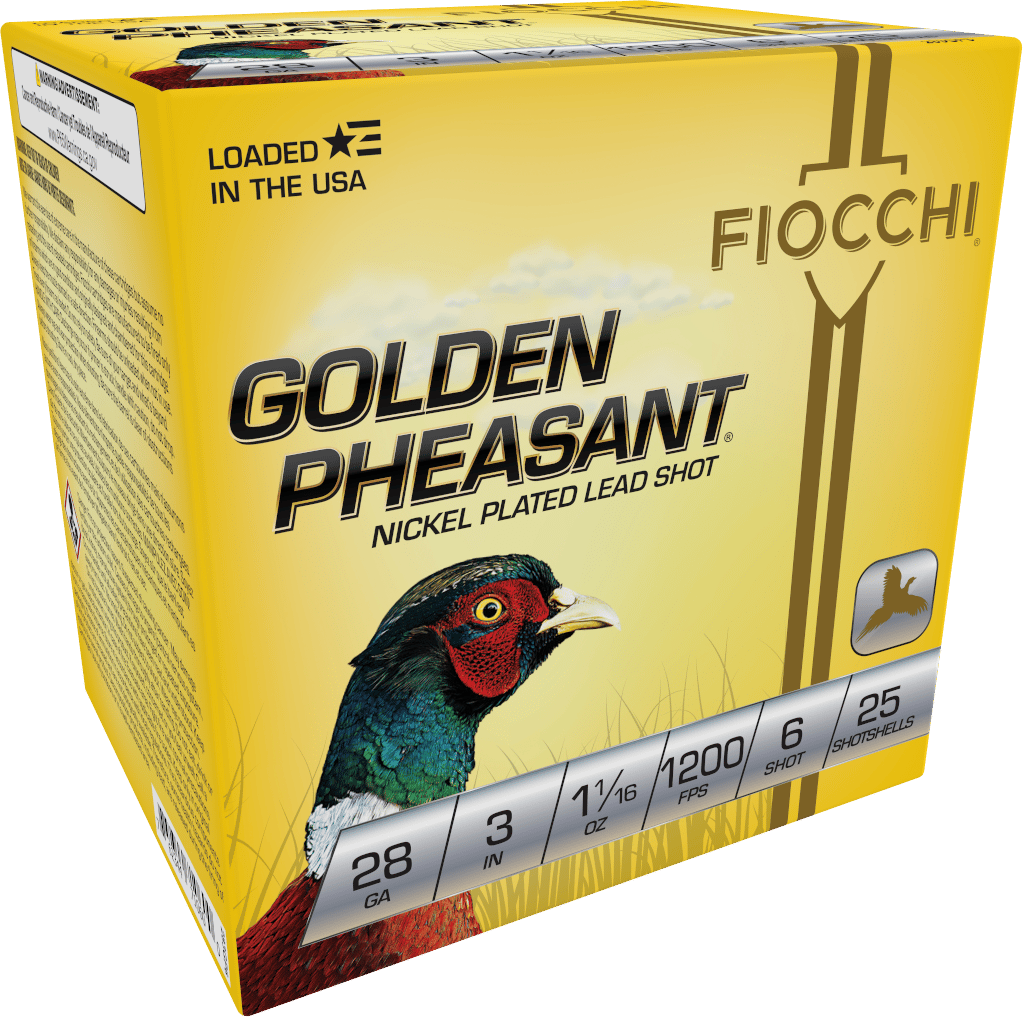 Fiocchi 283GP6 Golden Pheasant Extrema 28Gauge 3" 11/16oz 6Shot 25 Per Box/10 Case