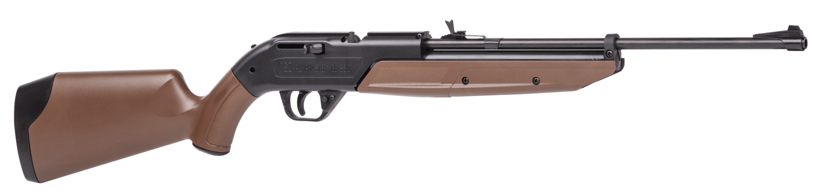 Crosman 760B 760 Pumpmaster Pump Air Rifle 177 18+1 Black Smooth Bore Steel Barrel, Black Receiver, Brown Synthetic Stock, Crossbolt Safety