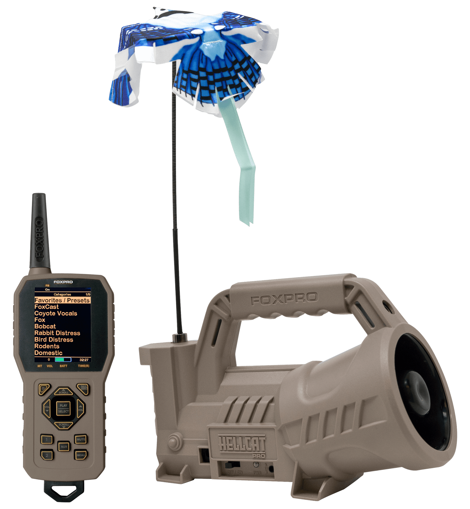 Foxpro HELLCATPRO Hellcat Pro  Digital Call Attracts Predators Features TX1000 Transmitter Tan ABS Polymer