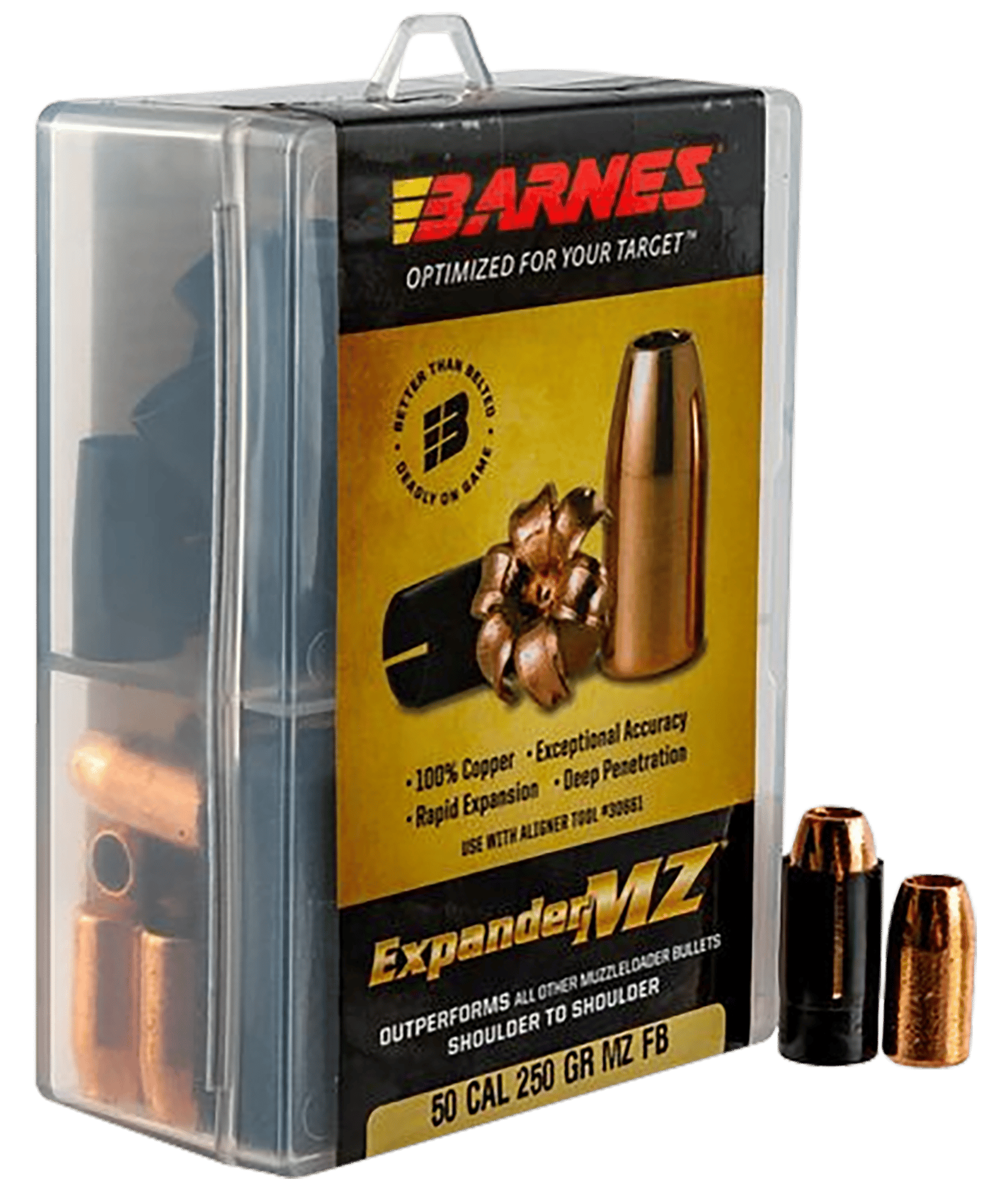 Barnes Bullets 30569 Expander MZ Muzzleloader 50 ExpanderMZ Hollow Point 300gr 15rd/Box