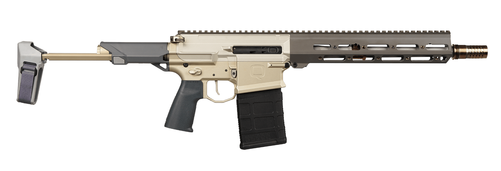 Q LLC BOOMBOX-86-12IN-PISTOL Boombox  8.6 Blackout 20+1 12" Bead Blasted Threaded Barrel, M-LOK Handguard, Aluminum Receiver w/Picatinny Rail, Black Pistol Brace, Black Polymer Grip