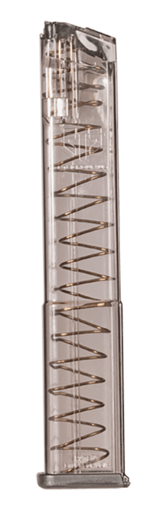 ETS Group SMKGLK18G2 Pistol Mags  31rd 9mm Luger Compatible w/ Glock 18 Smoke Polymer