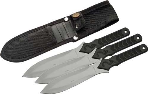 SZCO RITE EDGE 10" DRAGON THROWING KNIFE 3PC SET W/SHTH
