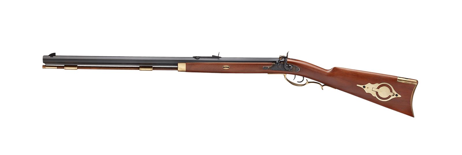 Taylors & Company 210109 Pedersoli Hawken Target 50 Cal Percussion 28" Blued Single Shot Octagon Barrel, Color Case Hardened Steel Receiver, Fixed Walnut Stock