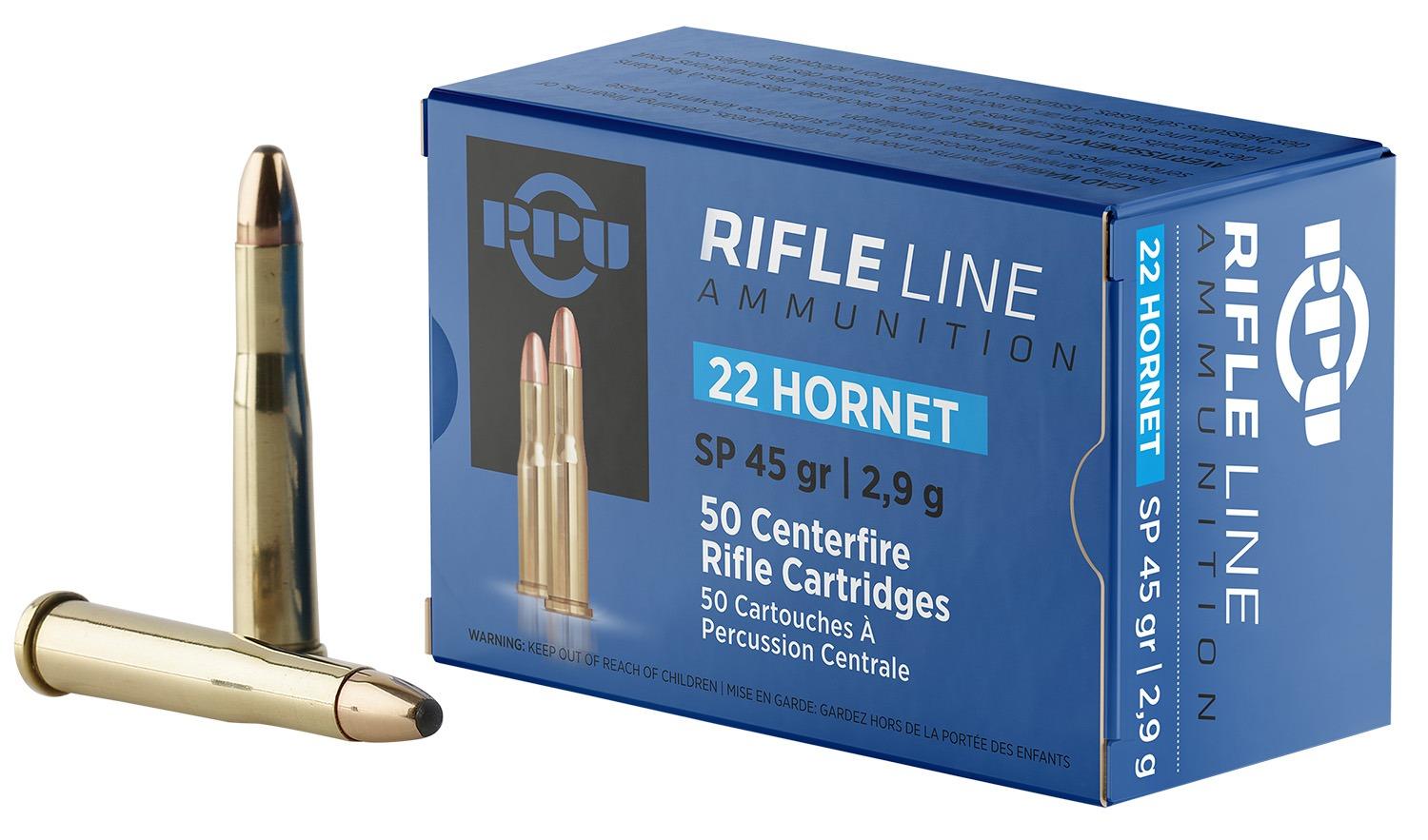 PPU 22 HORNET 45GR SP 50RD BOX 20 BOXES PER CASE