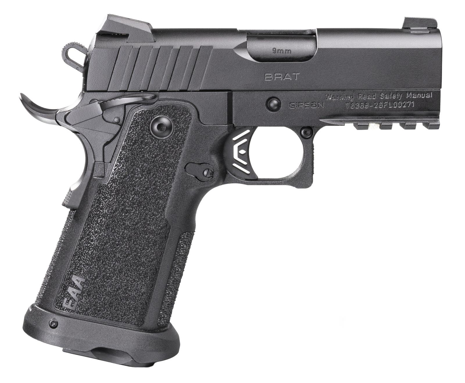 Girsan 395035 Witness2311  9mm Luger 17+1 3.40" Black Steel Barrel, Black Serrated Steel Slide, Black Polymer Frame w/Beavertail & Picatinny Rail, Black Checkered Polymer Grip, Ambidextrous