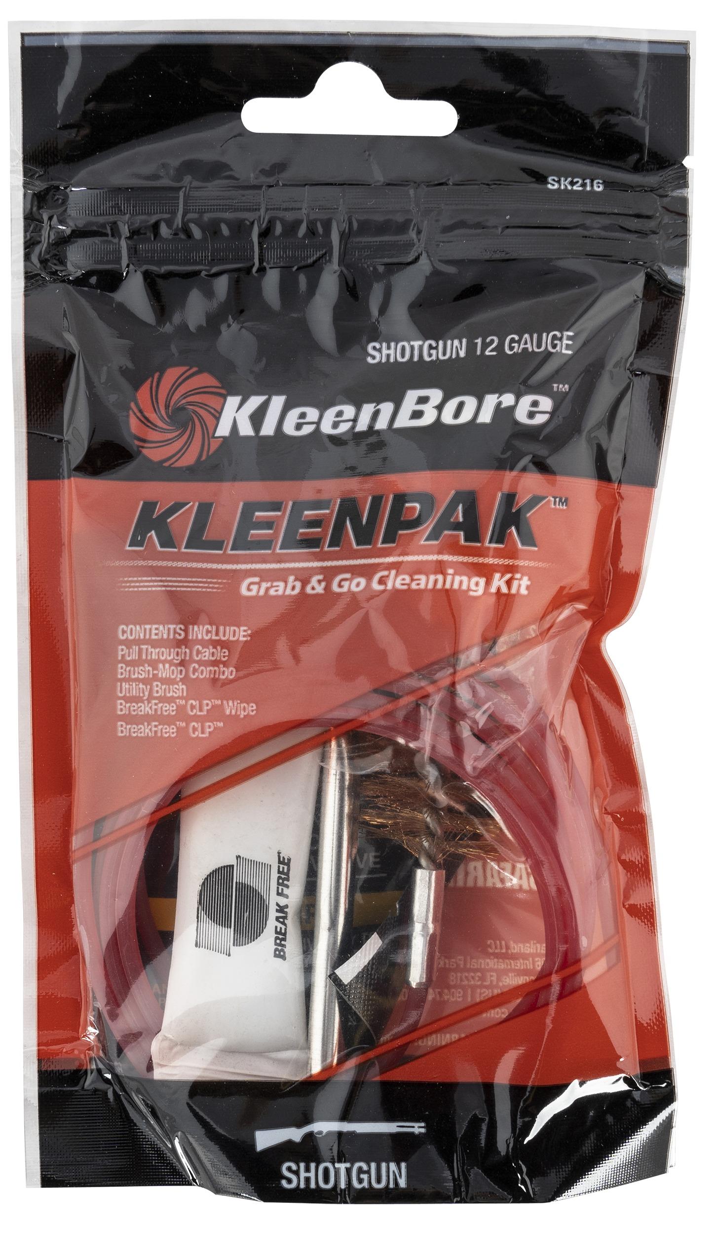 KleenBore SK21610 Grab & Go Cleaning Kit 12 Gauge Shotgun 10 Per Pack
