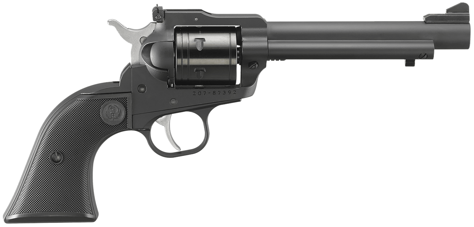 Ruger 2032 Super Wrangler  22  LR/22 WMR 6 Shot 5.50" Black Cerakote Steel Barrel & Frame, Black Cylinder, Black Checkered Polymer Grip, Transfer Bar Safety, Exposed Hammer