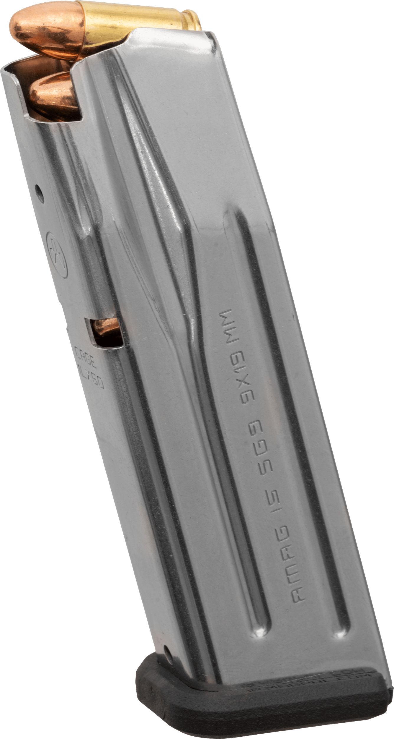 Magpul MAG1464SST AMAG  15rd 9mm Fits Sig P320 Silver Stainless Steel