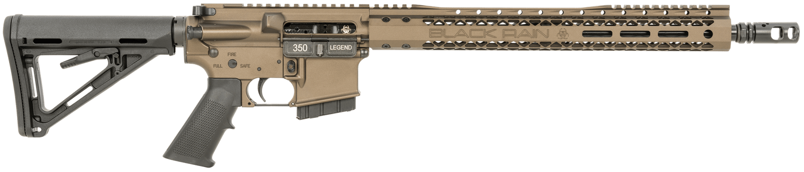 Black Rain Ordnance BROCARNIVORE350LMB Carnivore  350 Legend 20+1 16", Midnight Bronze Cerakote, 15" Slim M-LOK Handguard, Black Magpul Carbine Stock & A2 Grip, Tank Muzzle Brake