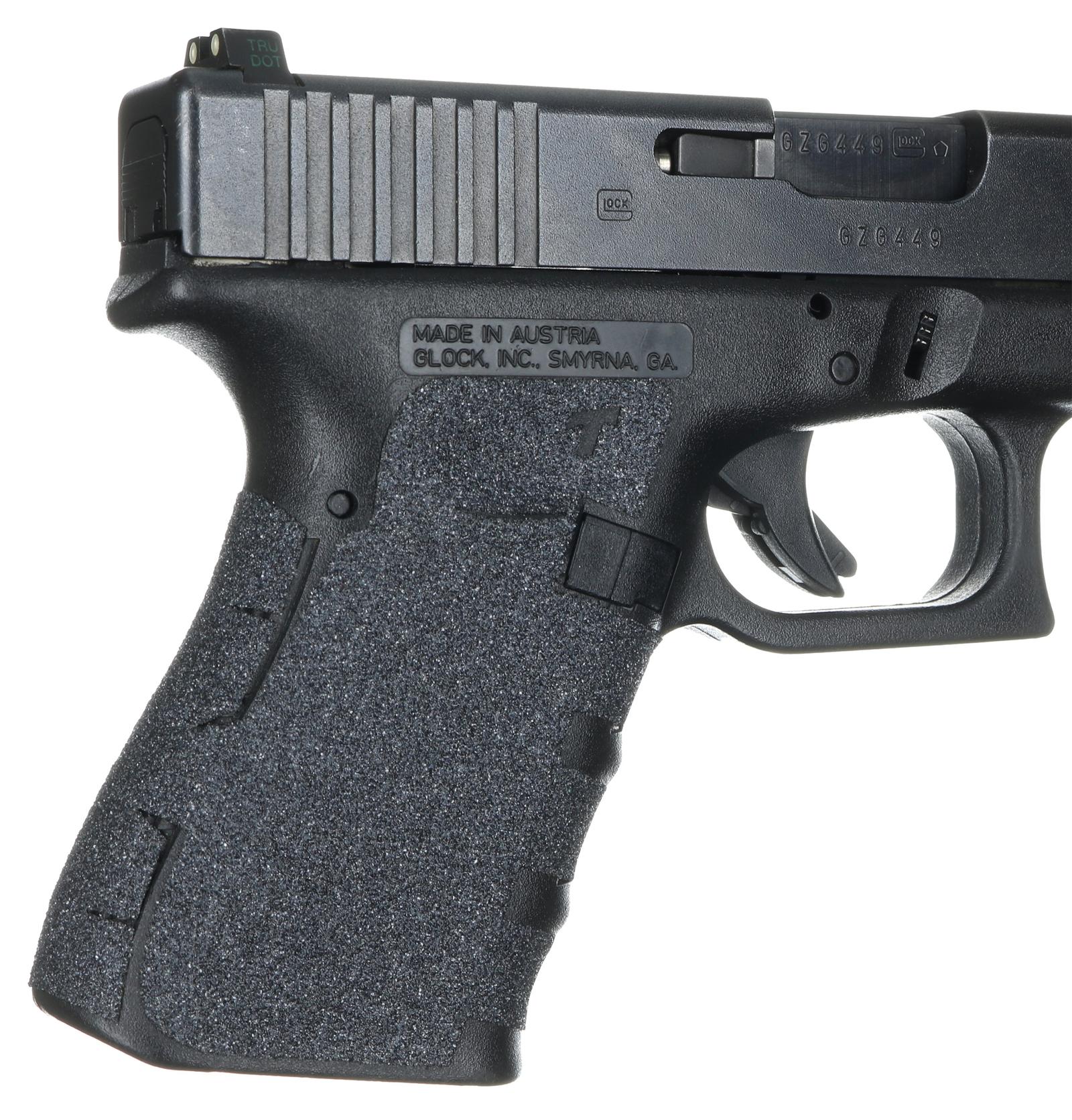 Talon Grips 104G Adhesive Grip  Compatible w/Glock Gen1-3 19/23/25/32/38, Black Textured Granulate