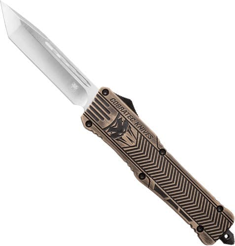 COBRATEC LARGE CTK1 OTF SAND DISTRESSED CRKTE 3.75" TANTO