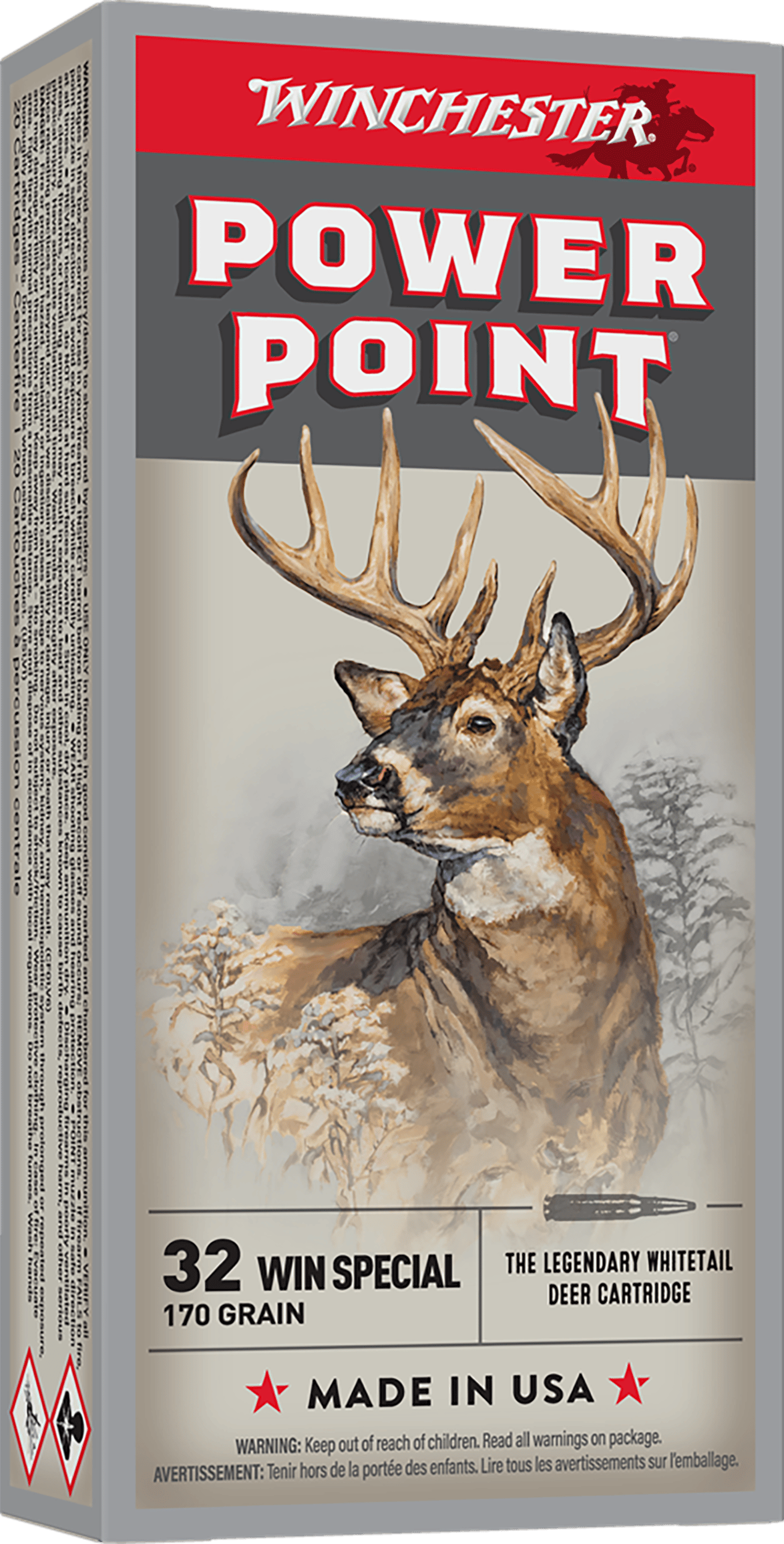 Winchester Ammo X32WS2 Power-Point  32WinSpecial 170gr 20 Per Box/10 Case