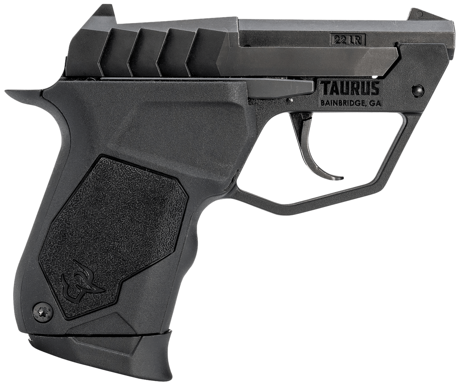 Taurus 1-22TUC131 22TUC  Micro-Compact Frame 22 LR 9+1 2.50" Matte Black Steel Tip-Up Barrel, Matte Black Serrated Stainless Steel Slide, Black Polymer Frame, Black Polymer Grip