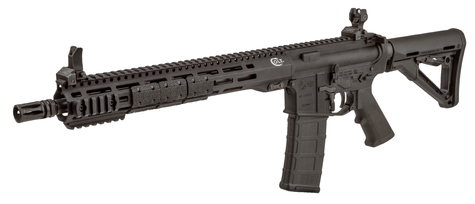 Colt Mfg CM55616M5S M5 Carbine Sentry 5.56x45mm NATO 30+1 16.10" Barrel, Black Hard Coat Anodized Metal Finish, Black Collapsible Stock, Black A2 Grip