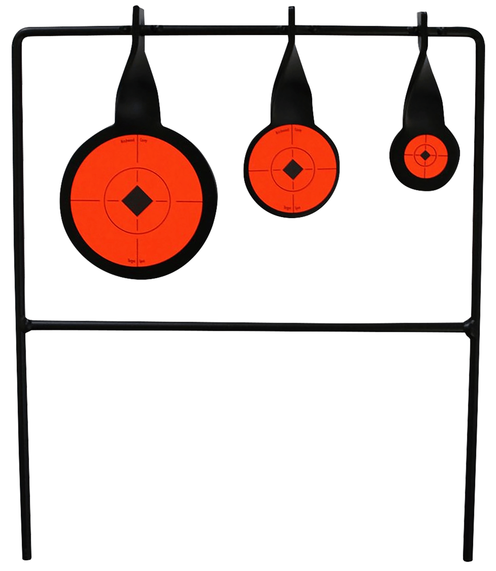 Birchwood Casey 46322 World of Targets Qualifier Rimfire Pistol/Rifle AR500 Steel Black/Orange Bullseye Illustration Impact Enhancement Motion
