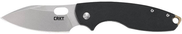 CRKT 5317D2 Pilar III 2.97" Folding Plain Stonewashed D2 Steel Blade, Black Textured G10 Handle