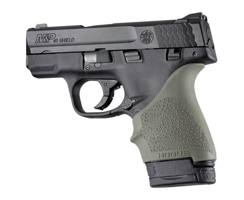 Hogue HandAll Beaver Tail Grip Sleeve S&W M&P Shield Ruger LC9 Glock 26/27 OD G